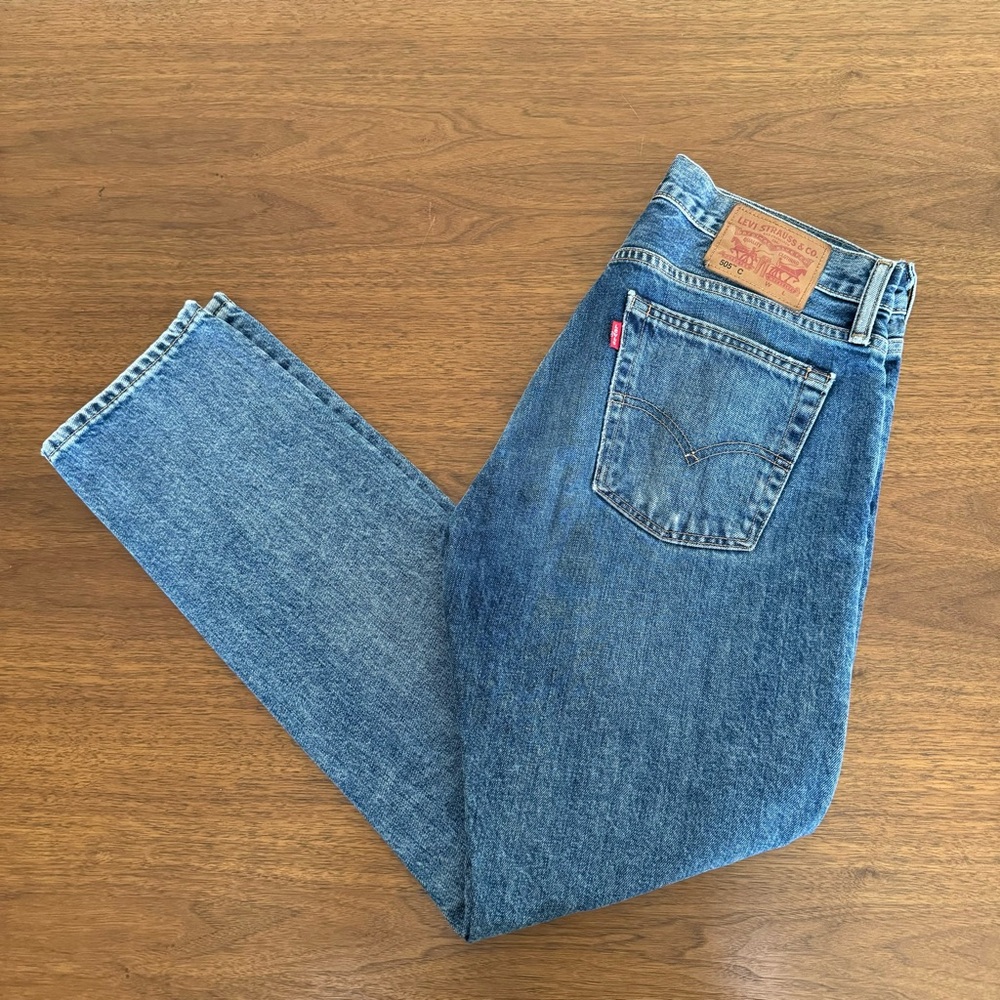 Levi’s 505 beautifully worn in straight leg classic fit